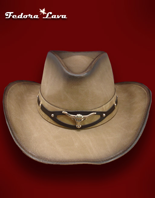 Fedora-Lava- Cowboy Leather Hat – Vernisite